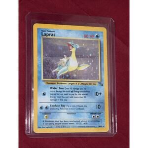 Pokemon TCG Lapras Fossil 10 Holo Unlimited Holo Rare 1999 Wizards